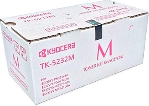 KYOCERA TK-5232M Magenta Toner Cartridge for P5021cdw / M5521cdw Model Laser Printers (1T02R9BUSV)