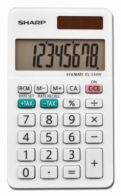 SHARP EL244WB  8 DIGIT - BEIGE Calculators