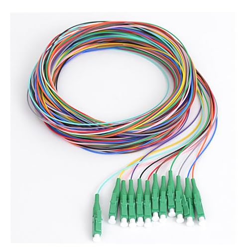 CableWholesale COMZON 12-Strand LC APC Fiber Pigtail 3m