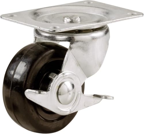 Shepherd Hardware 9510 Soft Rubber Plate Caster 2-1/2-Inch