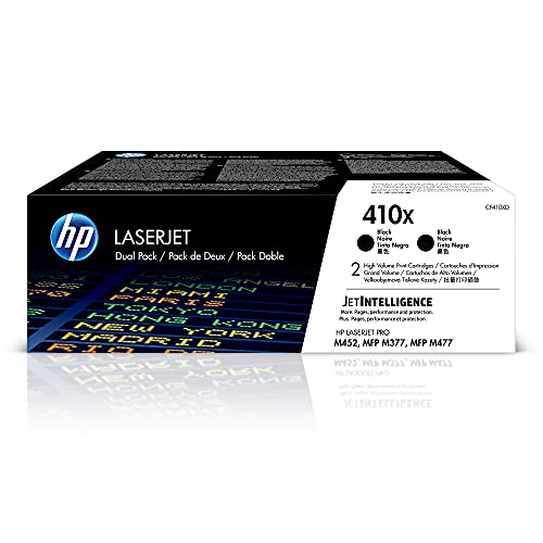 HP 410X CF410XD 2-Pack Black Toner 6.5K Pages