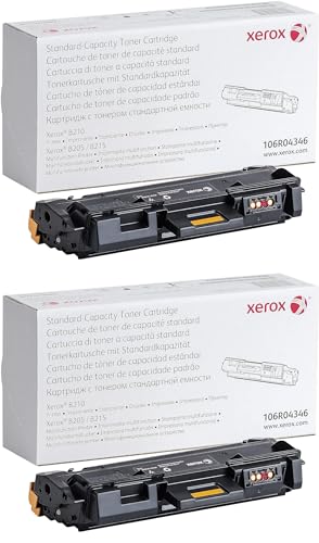 Xerox B205/ B210/ B215 Black Standard Capacity Toner Cartridge 2-Pack - 1,500 Page Yield Each - 106R04346