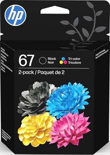 HP 67 Black/Tri-Color Ink Cartridges 2-Pack 3YP29AN