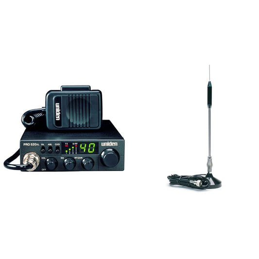 Uniden PRO520XL Pro Series 40-Channel CB Radio. Compact Design. ANL Switch and PA/CB Switch. 7 Watts of Audio Output and Instant Emergency Channel 9. (Renewed)