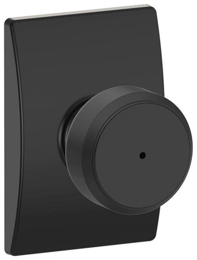 Schlage Bowery Knob Century Rose F40BWE622CEN Matte Black
