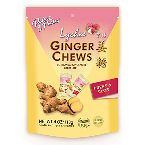 Prince of Peace Ginger Chews with Lychee 4 oz