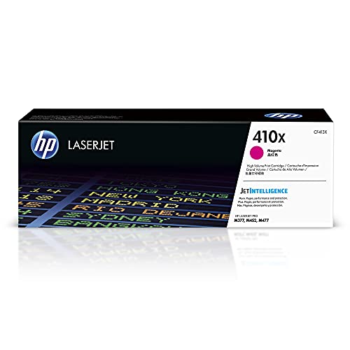 HP 410X Magenta High-yield Toner Cartridge for HP Printers | Works with Color LaserJet Pro M452 Series; Color LaserJet Pro MFP M377, M477 Series | CF413X