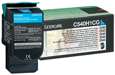 Lexmark X544 (C540H1CG) Cyan OEM Toner High Yield (2,000 Yield)