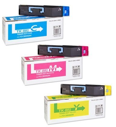 Kyocera TK-882 Color Toner Cartridge 3-Pack