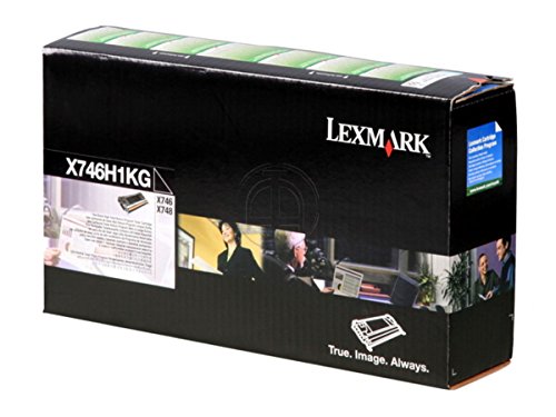 Genuine OEM brand name Lexmark X746 Black High Yield Toner Cartridge (12K Yield) X746H1KG