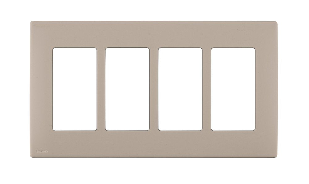 Leviton Renu REWP4-WW Four-Gang Wallplate White