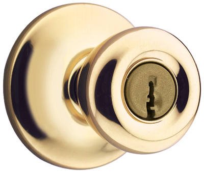 Kwikset Tylo Entry Knob KW1 K Polished Brass