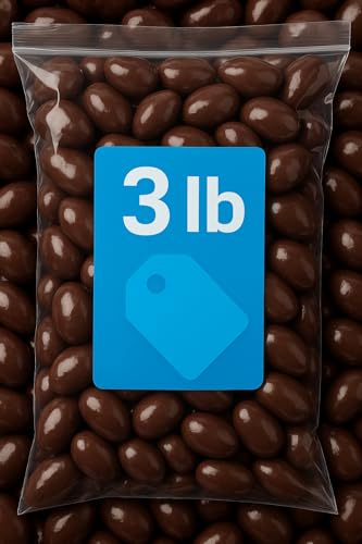Dark Chocolate Covered Almonds (3 LB) Pack – Whole Dry Roasted Almonds Coated in Rich Dark Chocolate – Gourmet Candy for Office, Buffets, Snacking & Gift Baskets – Classic Chocolate Coated Nuts 641740