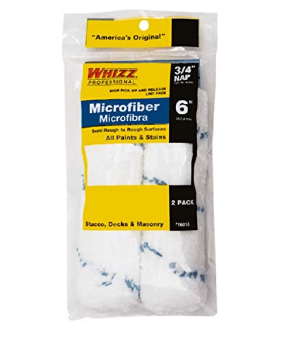 WHIZZ Xtrasorb Microfiber 6" W x 3/4" Mini Paint Roller Cover 2 Pk. - Case of: 1