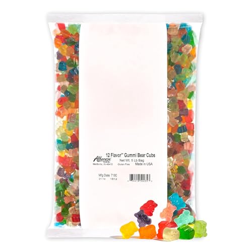 Albanese Candy, 12 Flavor Gummi Bear Cubs, 5-pound Bag