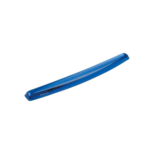 Fellowes Gel Wrist Rest - Crystals, Blue - 2.3quot; x 18.5quot; x 0.6quot; - Blue - Gel, Polyurethane, Rubber