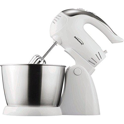Brentwood Sm-1152 5-Speed Stand Mixer With Bowl, White, 3 quart
