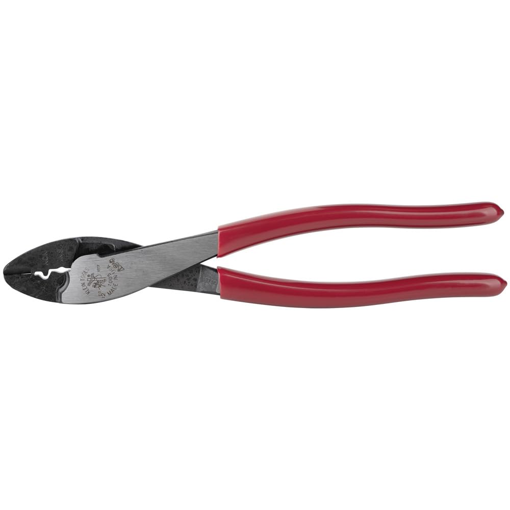 Klein Tools 1005 Cutting/Crimping Tool, Made in USA, Cutter/Crimper for 10-22 AWG Terminals and Connectors, Crimper for Insulated and Non-Insulated Terminals