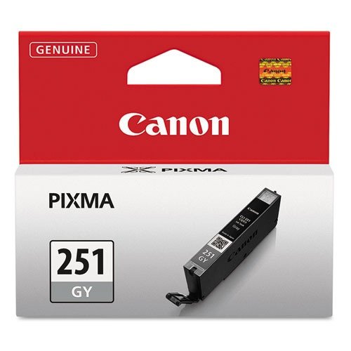 Canon CLI-251 Genuine Gray Ink Tank, Compatible with MG6320, MG7120, iP8720, and MG7520 Printers