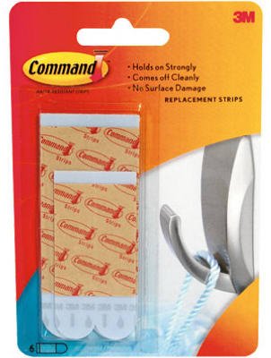 3M Command 17615B Water-Resistant Strips, Medium & Large