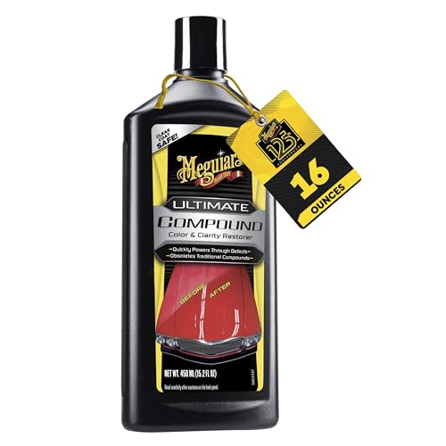 Meguiar's Ultimate Compound Micro Abrasive technology Quickly Remove Paint Defects Scratches and Swirls Hand Application or DA Polisher