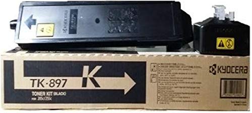 Kyocera 1T02K00US0 Model TK-897K Black Toner Cartridge, Compatible with FS-C8025MFP, FS-C8520MFP, FS-C8525MFP, TASKalfa 205c, 255 and 255c Multifunctional Color Printers