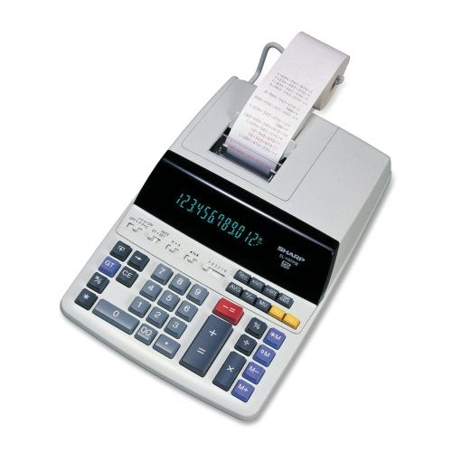 Sharp EL-1197PIII Heavy Duty Color Printing Calculator with Clock and Calendar.