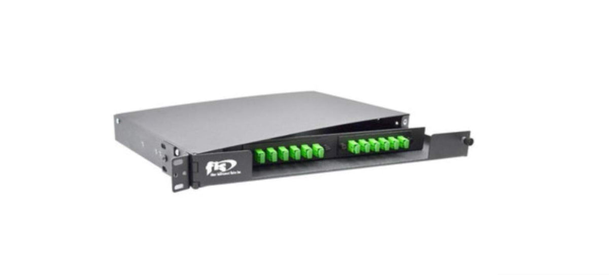 CableWholesale 1U Swing Out Fiber Optic Patch Panel