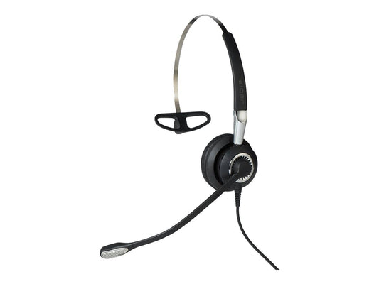 Jabra Biz 2400 II Quick Disconnect On-Ear Mono Headset - Noise-Cancelling and Corded Lightweight Headphone with HD Voice and Soft Head Cushioning for Deskphones