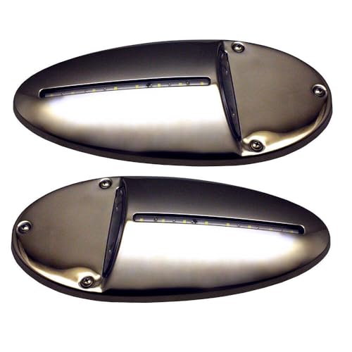 Innovative Lighting LED Docking Light, Mirrored Stainless Steel, Pair