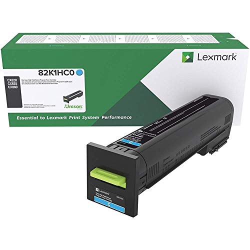 Lexmark 82K0HCG High Yield Cyan Toner Cartridge 17000 Yield