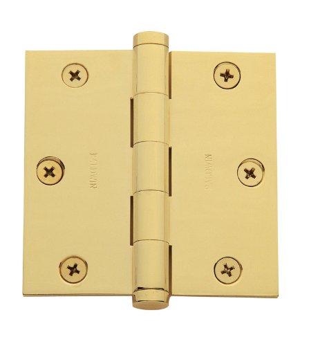 Baldwin 1035031I Square Mortise Hinge, Unlacquered Bright Brass