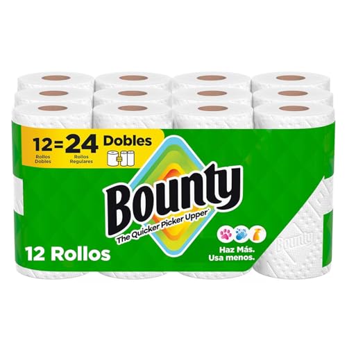 Bounty White Full Sheet Paper Towels, 12 Double Rolls