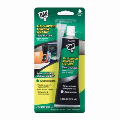 DAP 7079800755 Clear Silicone Aquarium Sealant 3 oz, 6-Pack