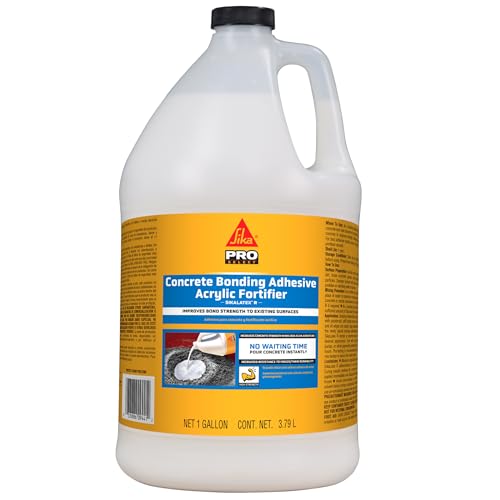 SIKA - SikaLatex R - Concrete Adhesive Glue, White - Admix for Portland-Cement Mortar/Concrete - Resistant to Freezing and thawing Damage - 1-Gallon (Pack of 1)
