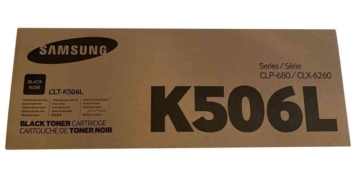 SAMSUNG Genuine Brand Name, OEM CLTK506L (CLT-K506L) High Yield Black Toner Cartridge (6K YLD)
