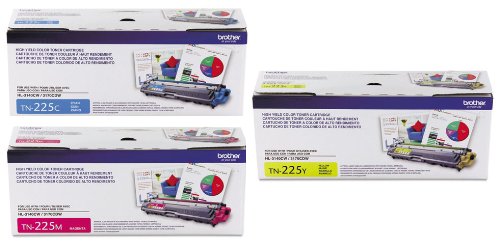 Brother TN225C/TN225M/TN225Y High Yield Toner Set