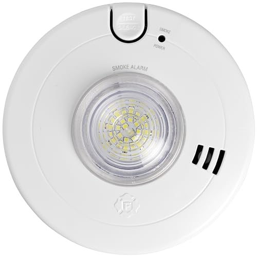 BRK 120V AC/DC 3-IN-1 SMOKE, CARBON MONOXIDE & LED STROBE ALARM WITH 10-YEAR SEALED LITHIUM BATTERY BACKUP