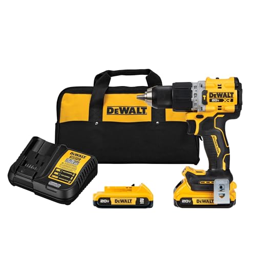 DEWALT 20V MAX* XR® Brushless Cordless 1/2 in. Hammer Drill/Driver Kit (DCD805D2), Yellow