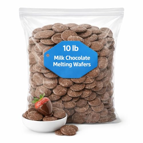 Milk Chocolate Melting Wafers - 10 LB Cocoa Lite, Premium Quality for Dipping and Baking - 160 oz 223020