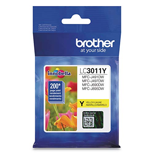 Brother MFC-J491DW Yellow Ink Cartridge, 200 Page Yield