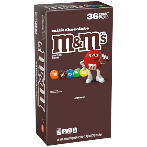 M&M Single Bag Milk Chocolate 1.69oz 9/36ct