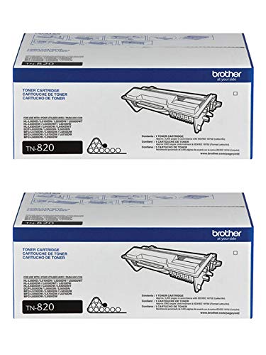 Brother TN820 2-Pack Black Toner Cartridge