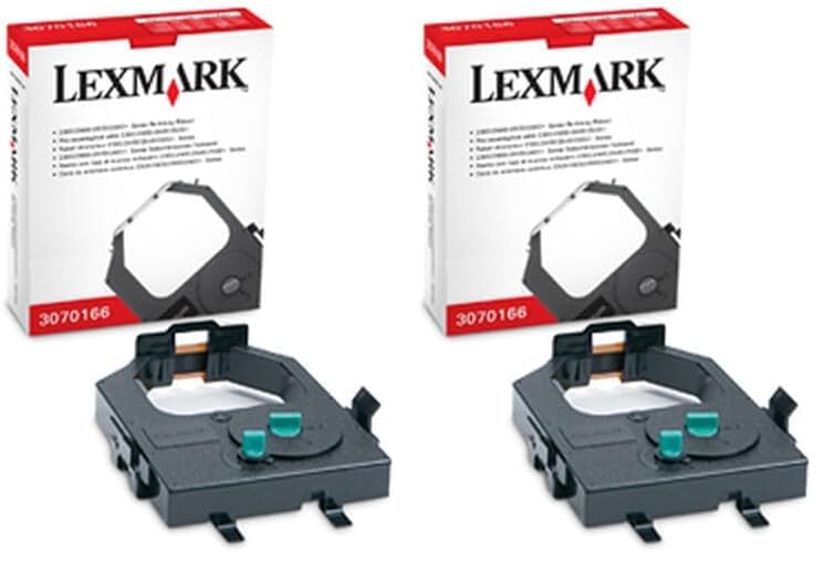 Lexmark 3070166 Re-Inking Ribbon Black 2-Pack