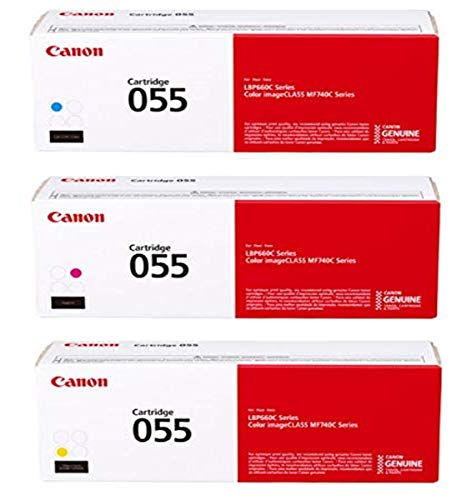 Canon Genuine Toner, Cartridge 055 Cyan (3015C001) 1 Pack for Color imageCLASS MF741Cdw, MF743Cdw, MF745Cdw, MF746Cdw, LBP664Cdw Laser Printers