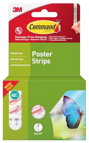 48 Pack Small Poster Adhesive Strips
