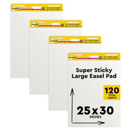 Post-it Self Stick Easel Pads 25 x 30 White 4 30 Sheet Pads/Carton MMM559VAD