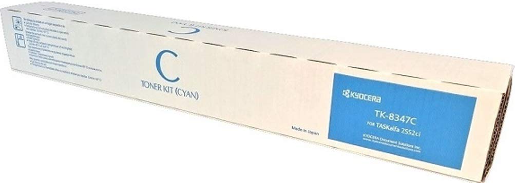 Kyocera 1T02L7CUS0 Model TK-8347C Cyan Toner Cartridge For use with Kyocera/Copystar CS-2552ci, CS-2553ci, TASKalfa 2552ci and 2553ci Color Multifunction Printers