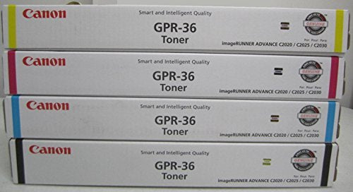 WCI Best Value Pack of All (4) Genuine Canon GPR-36 Toner Cartridges + FREE 25 Restaurant Gift Certificate (1 each of BK/CY/MG/YE) for: Canon ImageRunner Advance C2020/C2030/C2225/C2230 Series.