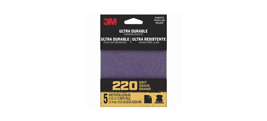 3M 1/4SHT Sandpaper 220GRIT